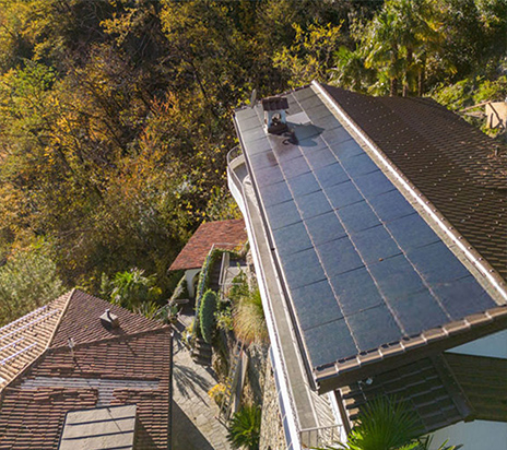 Система солнечных батарей мощностью 20 кВт для частного дома в Швейцарии